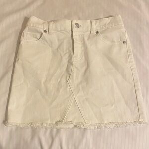 Classic White Denim Skirt